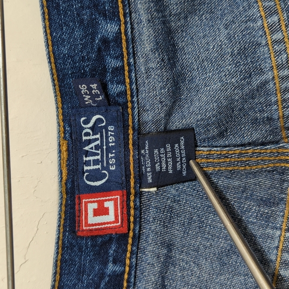 Vintage Bolo CHAPS Blue Baggy Tall Jeans Size W36x34 - Picture 7 of 13